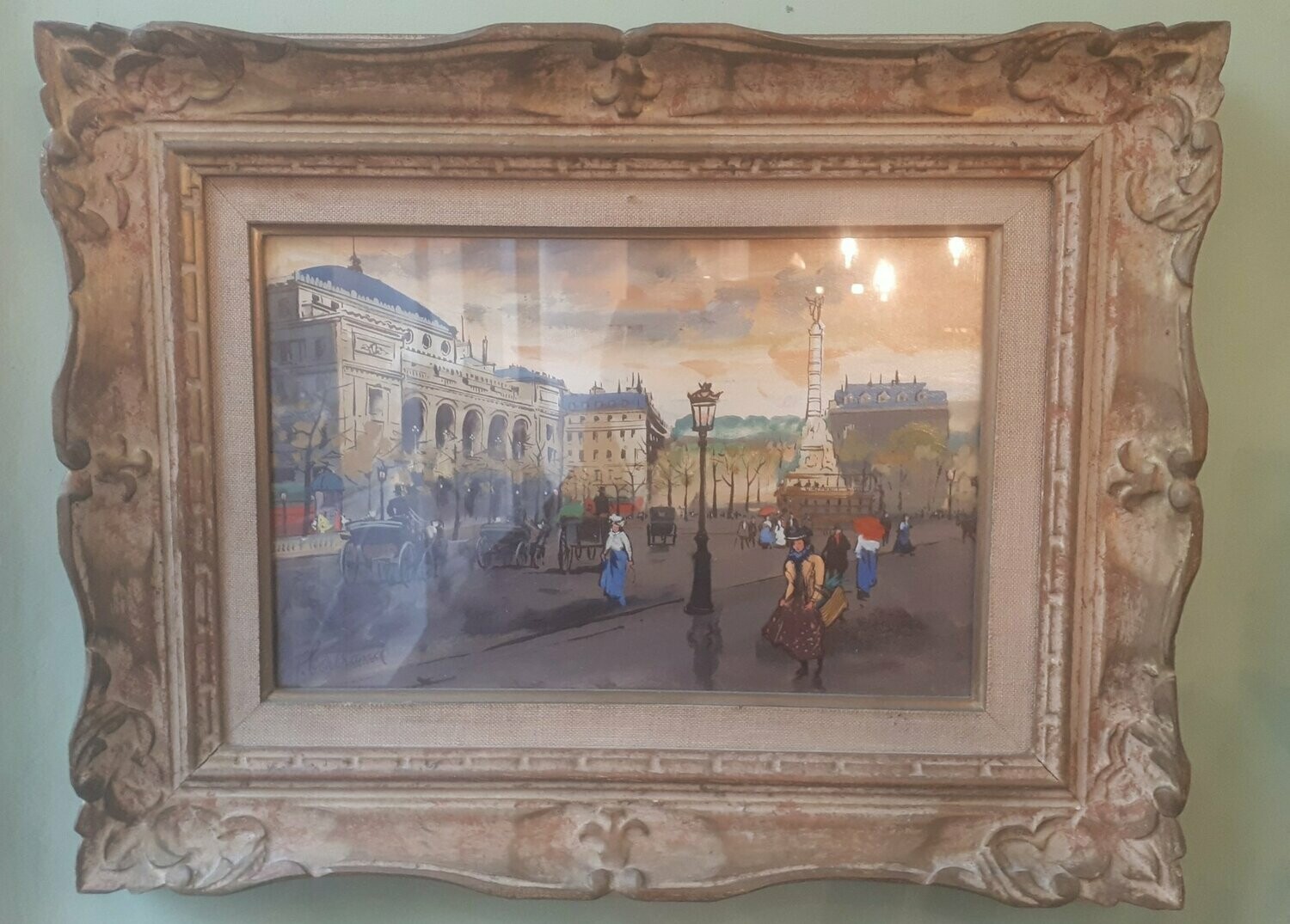 Gouache "Place du Chatelet" (vendue)