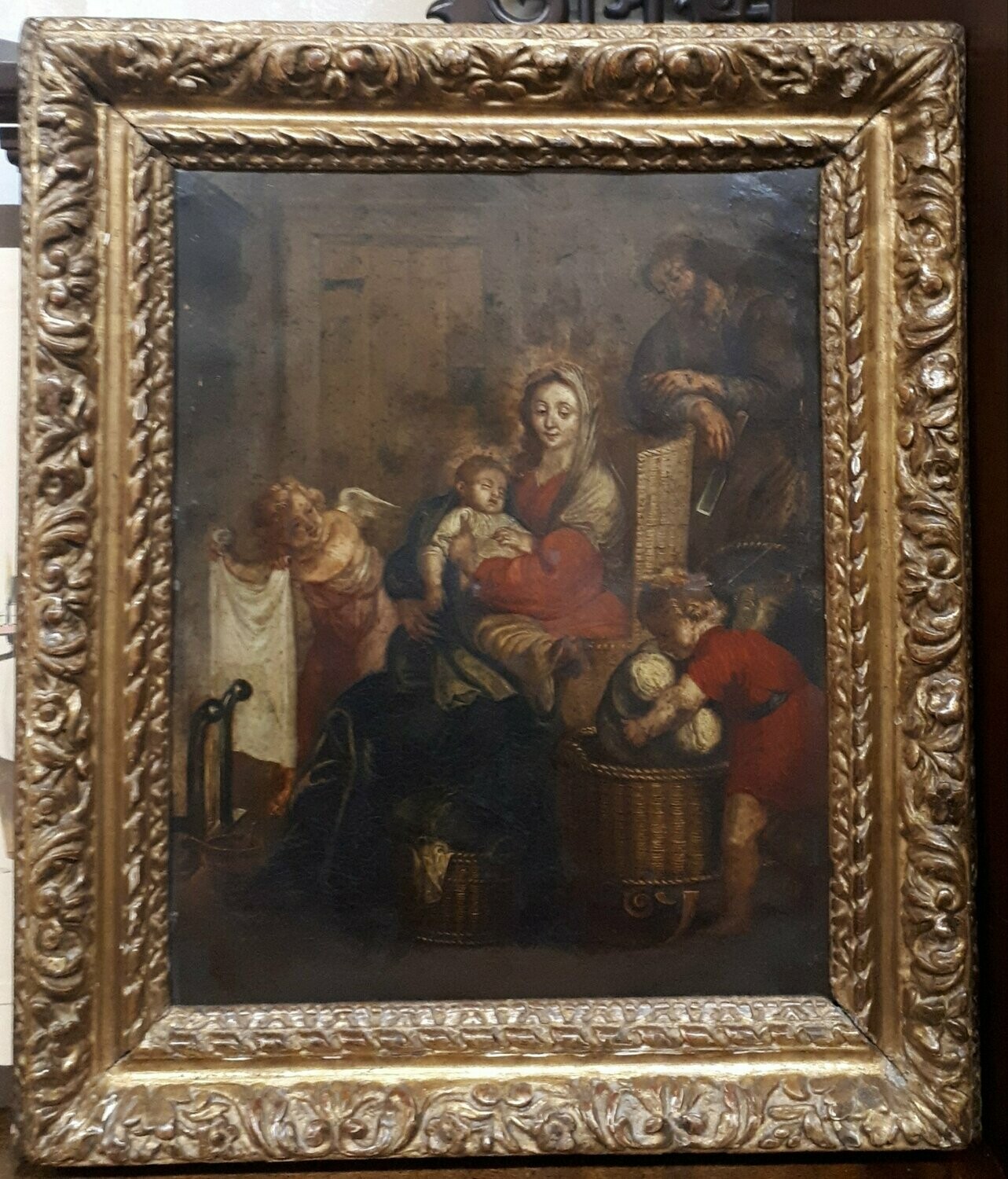 Huile sur cuivre XVIIIeme  "Sainte Famille" (vendue)