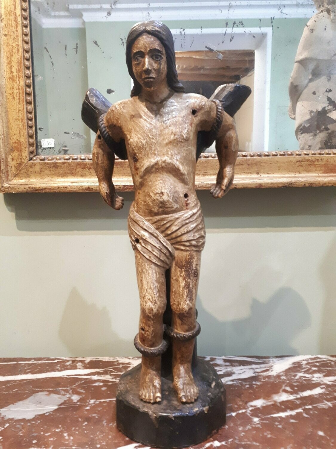 Saint Sébastien bois sculpté (Vendu)