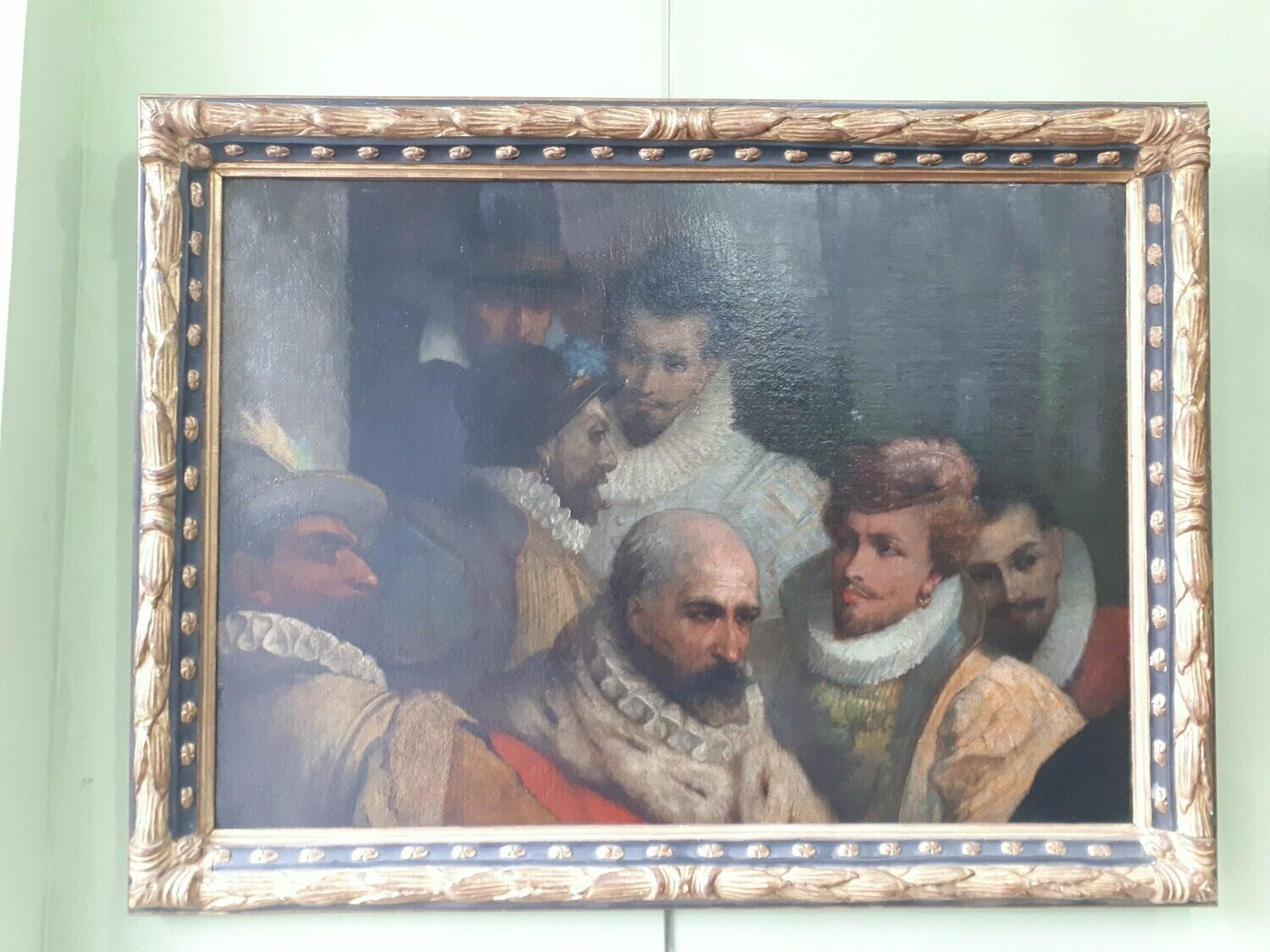 Huile sur toile "Personnages historiques XVIIeme"
    (Vendue)