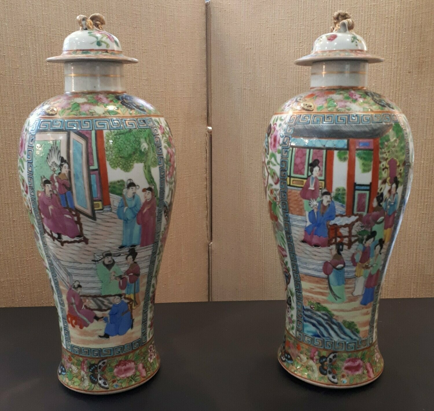 Paire de vases/Pots chinois Canton (Vendue)