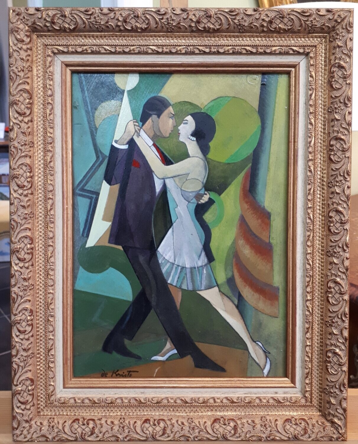 Bela De Kristo "Couple de danseurs"
huile sur carton fort 36x25cm (Vendu)