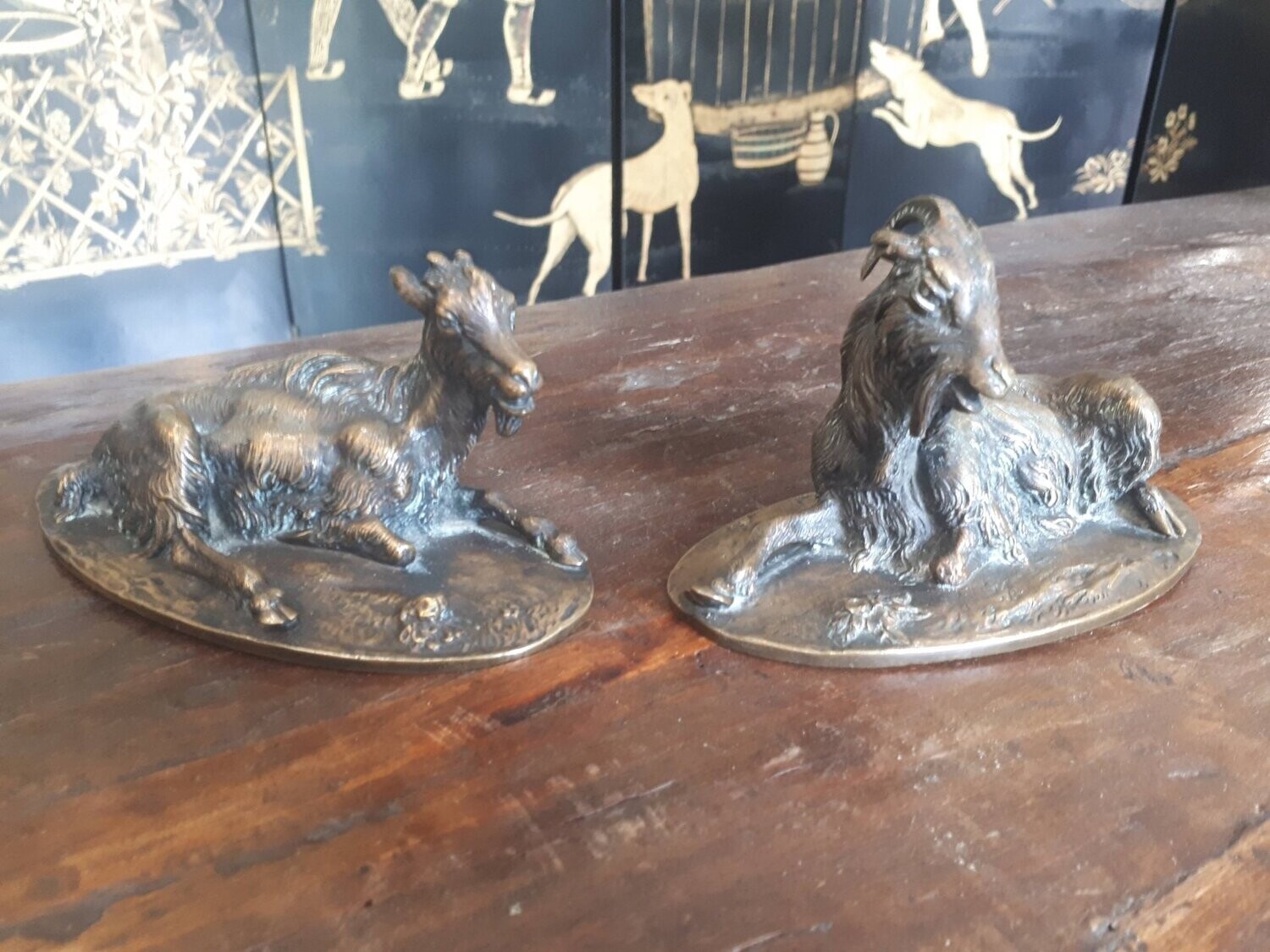 Bronzes couple de Chevre et Bouc (Vendus)
