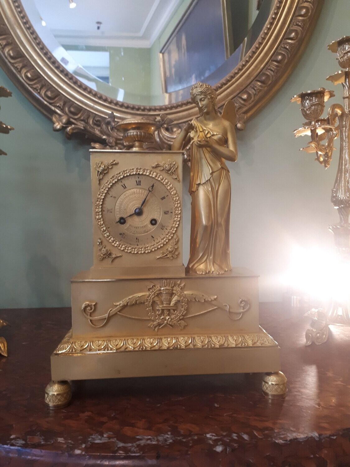 Pendule Empire bronze doré (Vendue)