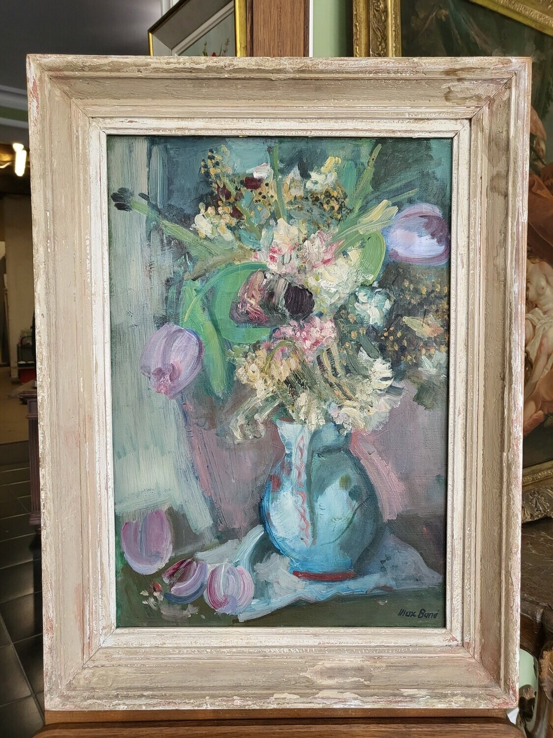 HST Max Band "Nature morte au pichet de fleurs" (Vendue)