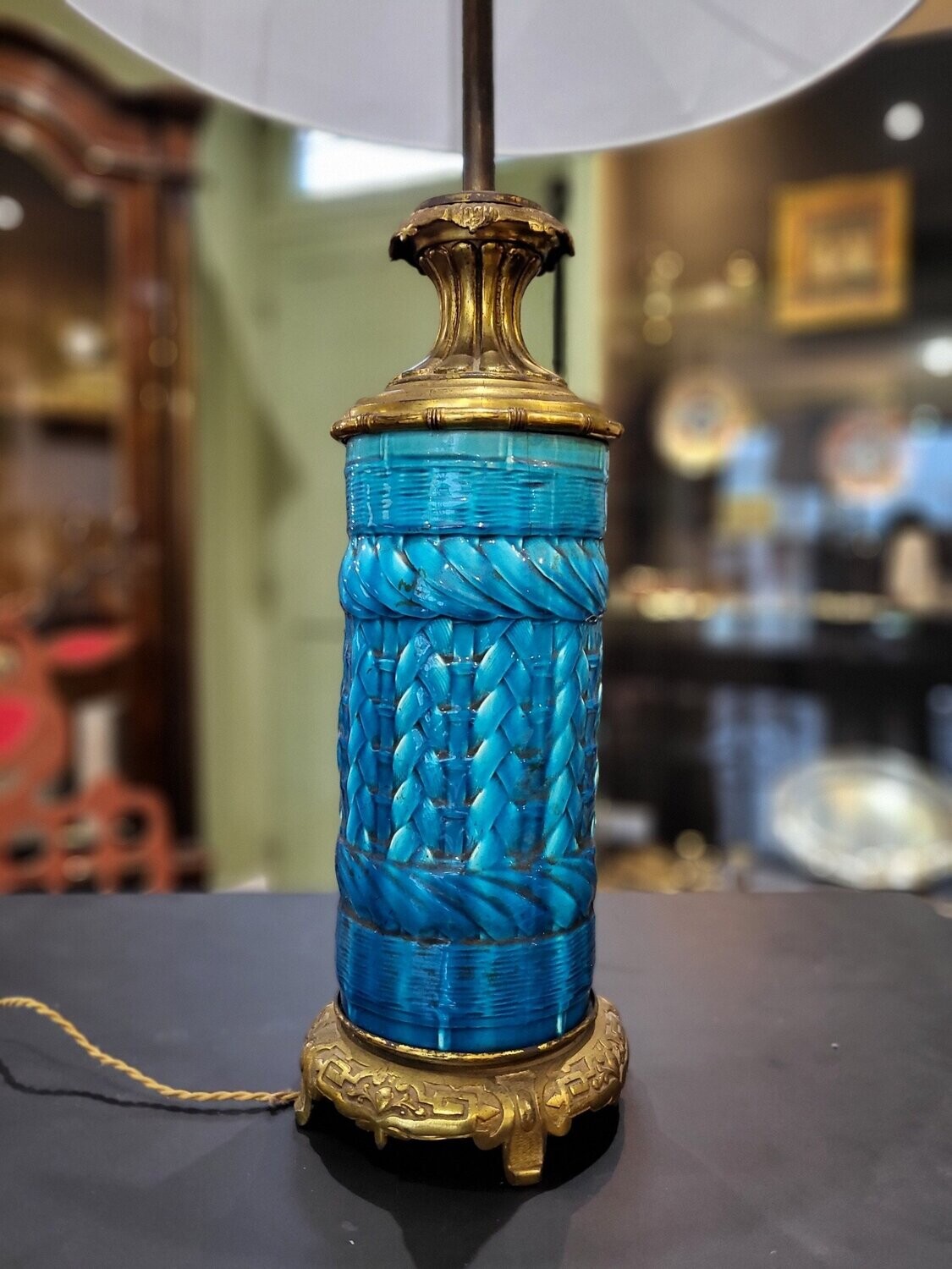 Lampe céramique Bleue (Th.Deck ?)
(Vendue)