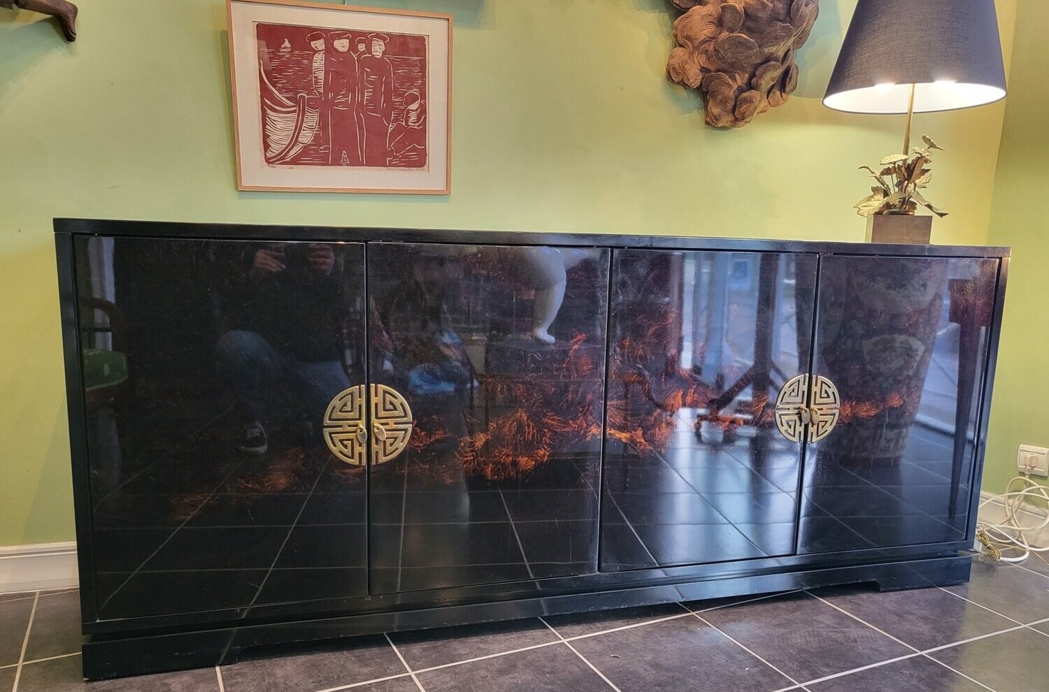 Buffet en laque maison Jansen (Vendu)