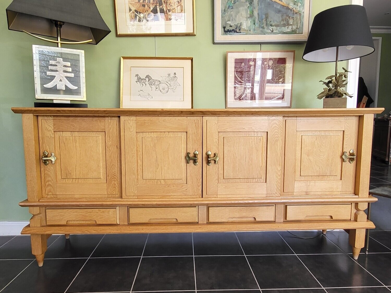 Buffet Chêne design 1960's
  Guillerme et Chambron  (VENDU)