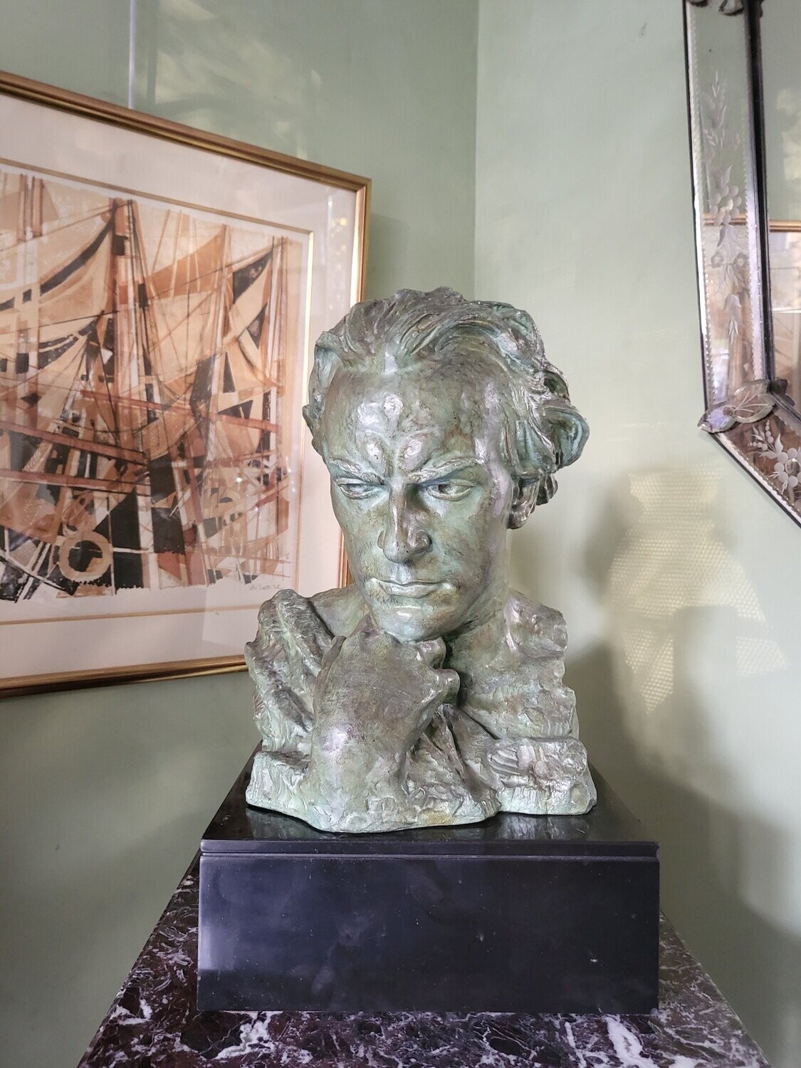 Buste d'Homme, bronze Art Déco (Vendu)