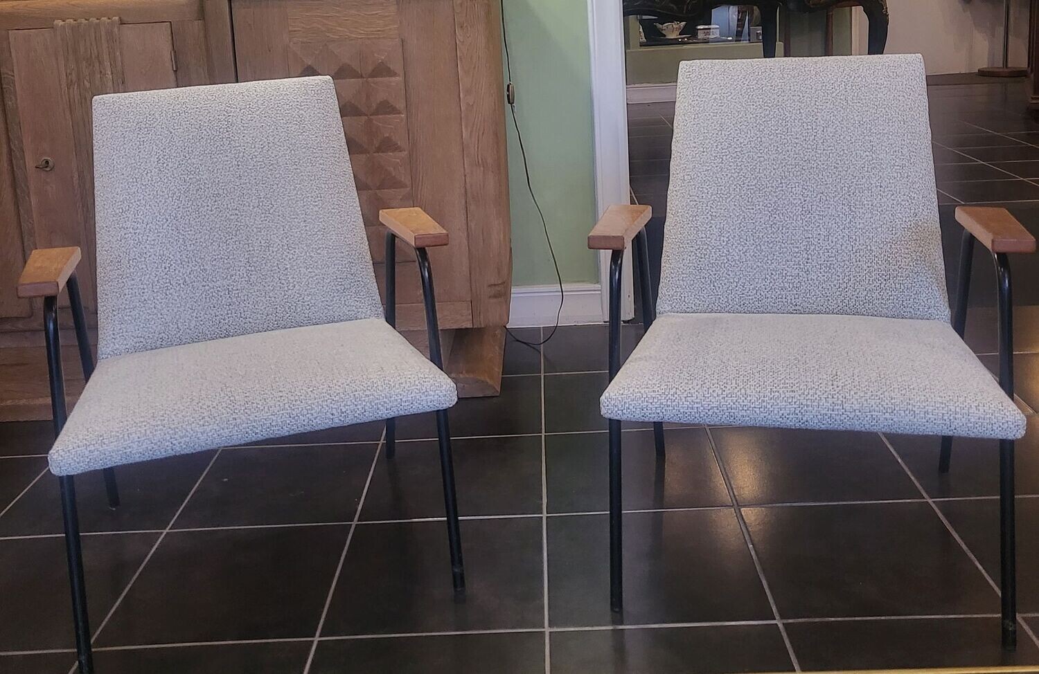 Paire fauteuils 1960's Pierre Guariche (Vendue)