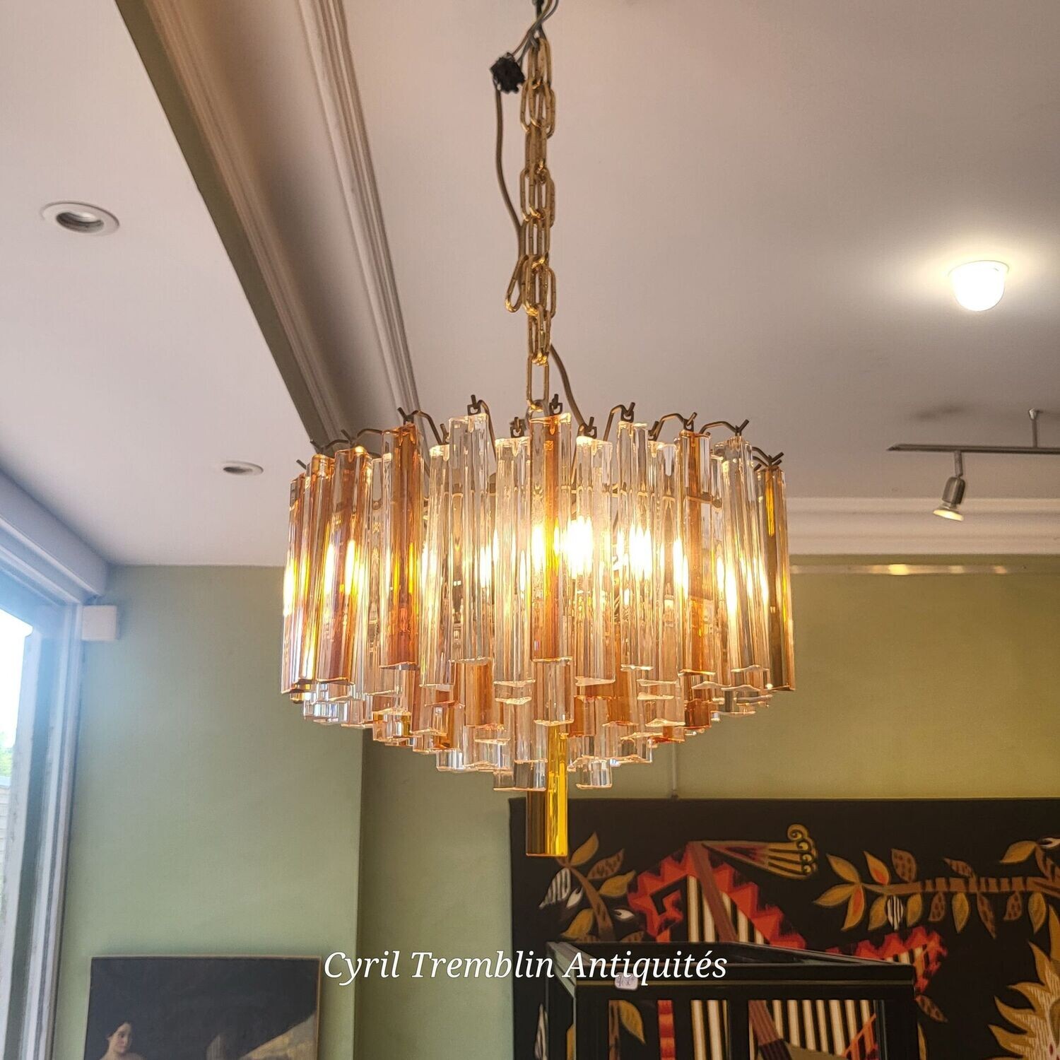 Lustre Vénini trièdre (Vendu)
