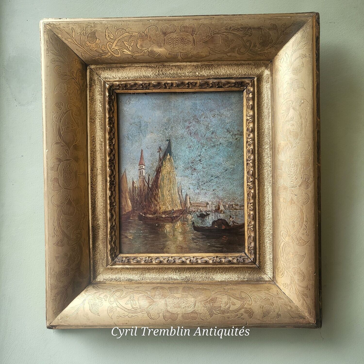 Huile sur panneau XIXeme "Vue de Venise" (Vendue)