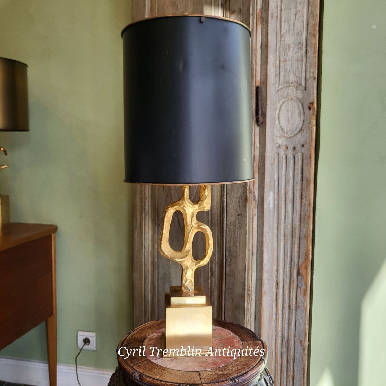 Lampe sculpture bronze Papineau (Vendue)