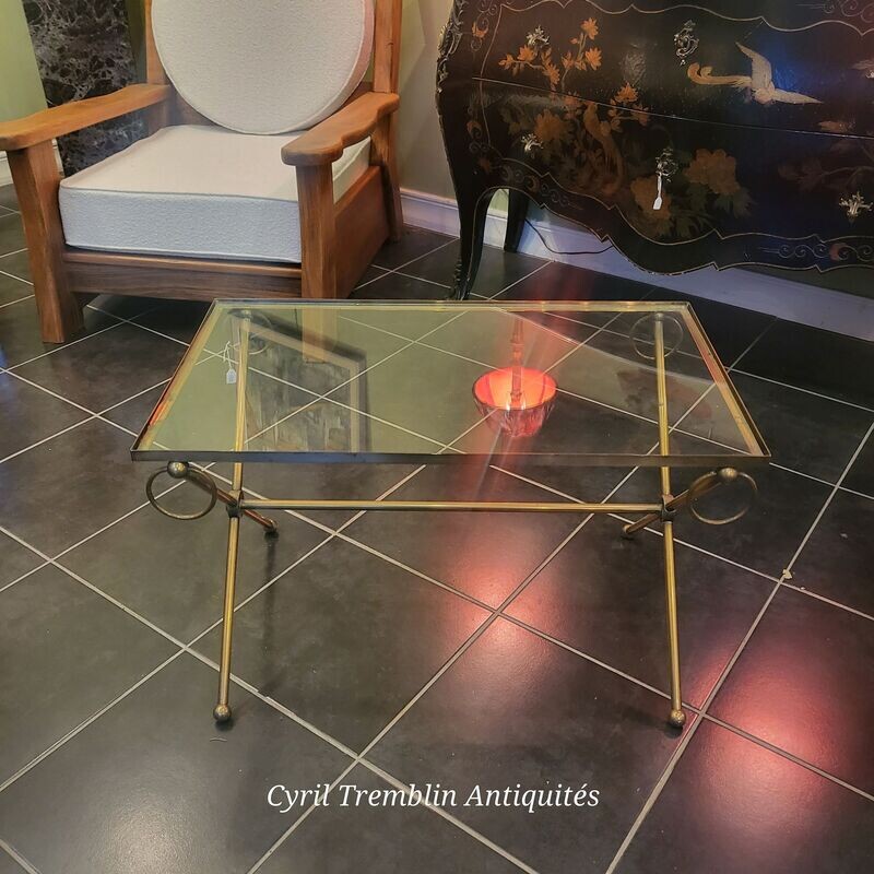 Table de salon laiton 1960's (Vendue)