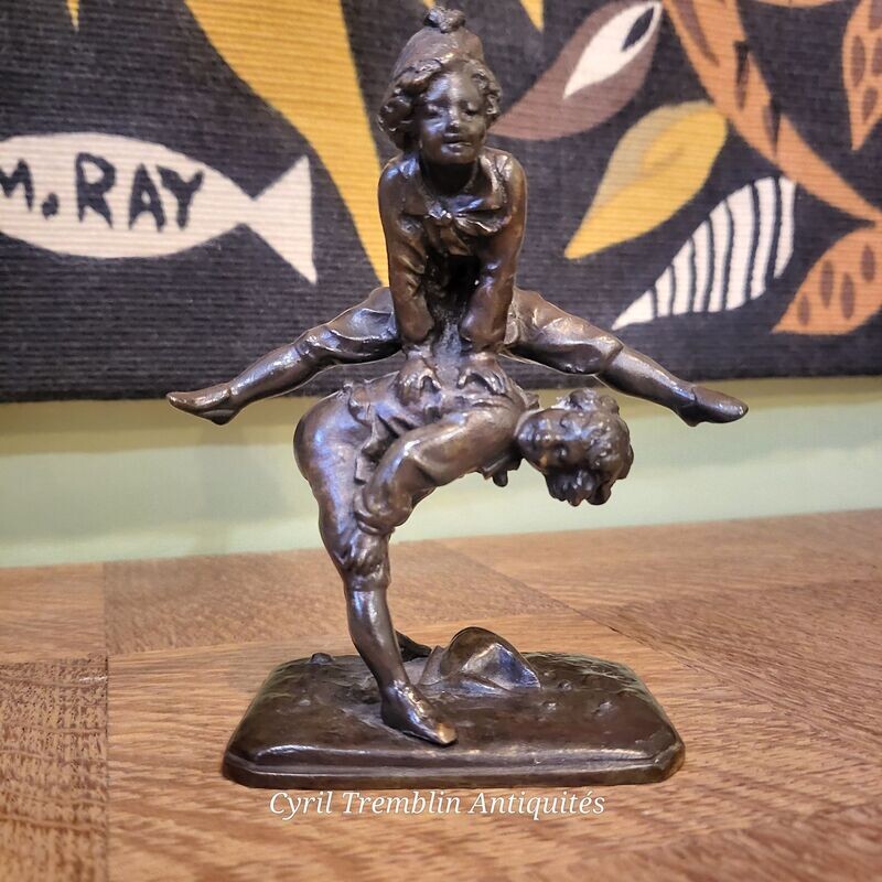 Petit bronze "Saute mouton" Alfred Barye (1839-1895) (Vendu)
