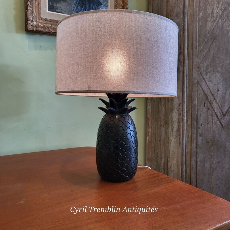 Lampe ananas en ébène (Vendue)