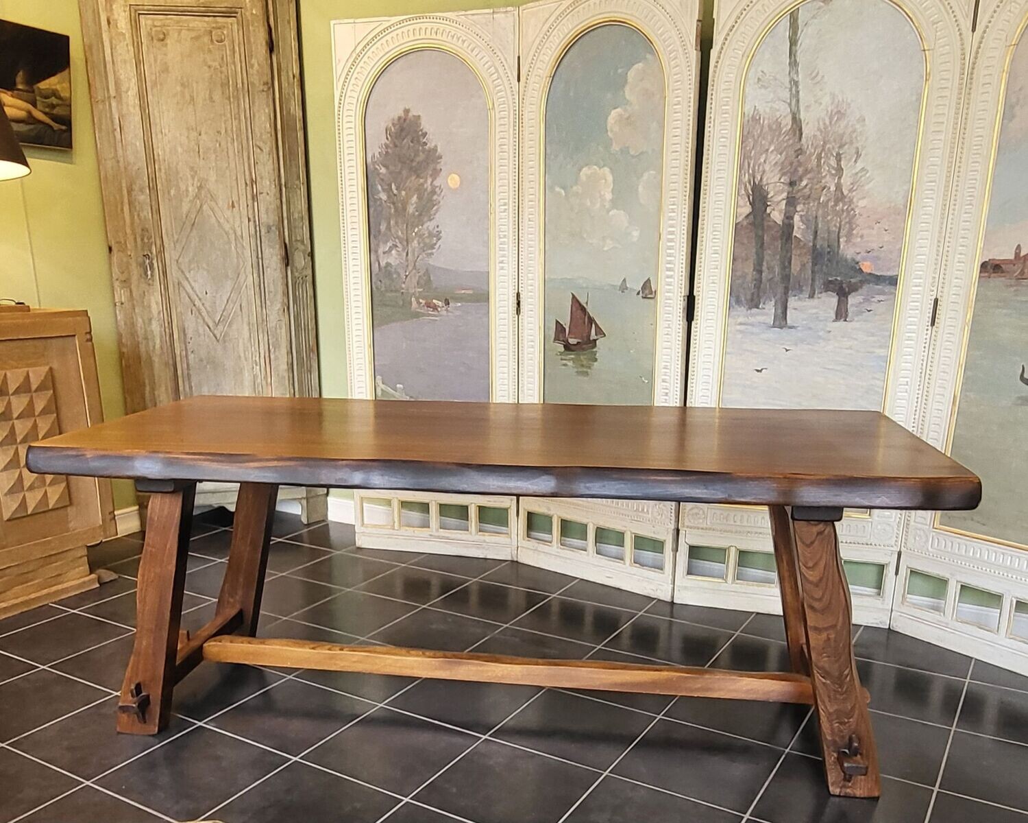 Table brutaliste en Orme (Vendue)