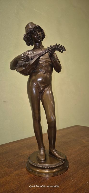 Bronze Bronze "Chanteur Florentin" d'après Paul Dubois