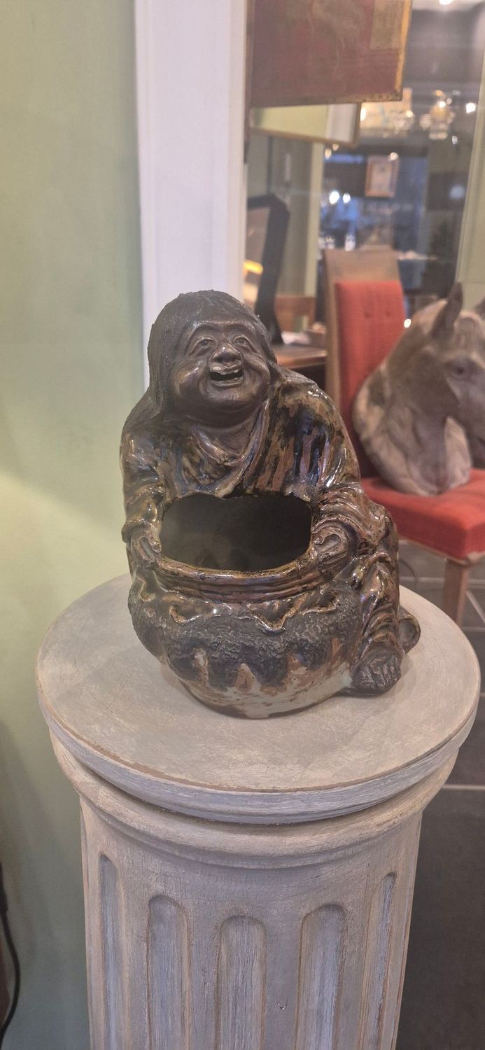 Bouddha rieur en grès émaillé, Japon Bouddha rieur en grès émaillé, Japon