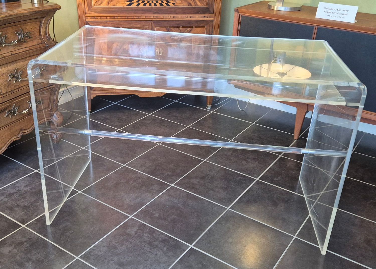 Bureau en altuglas/pléxi/Lucite 1970's/1980's