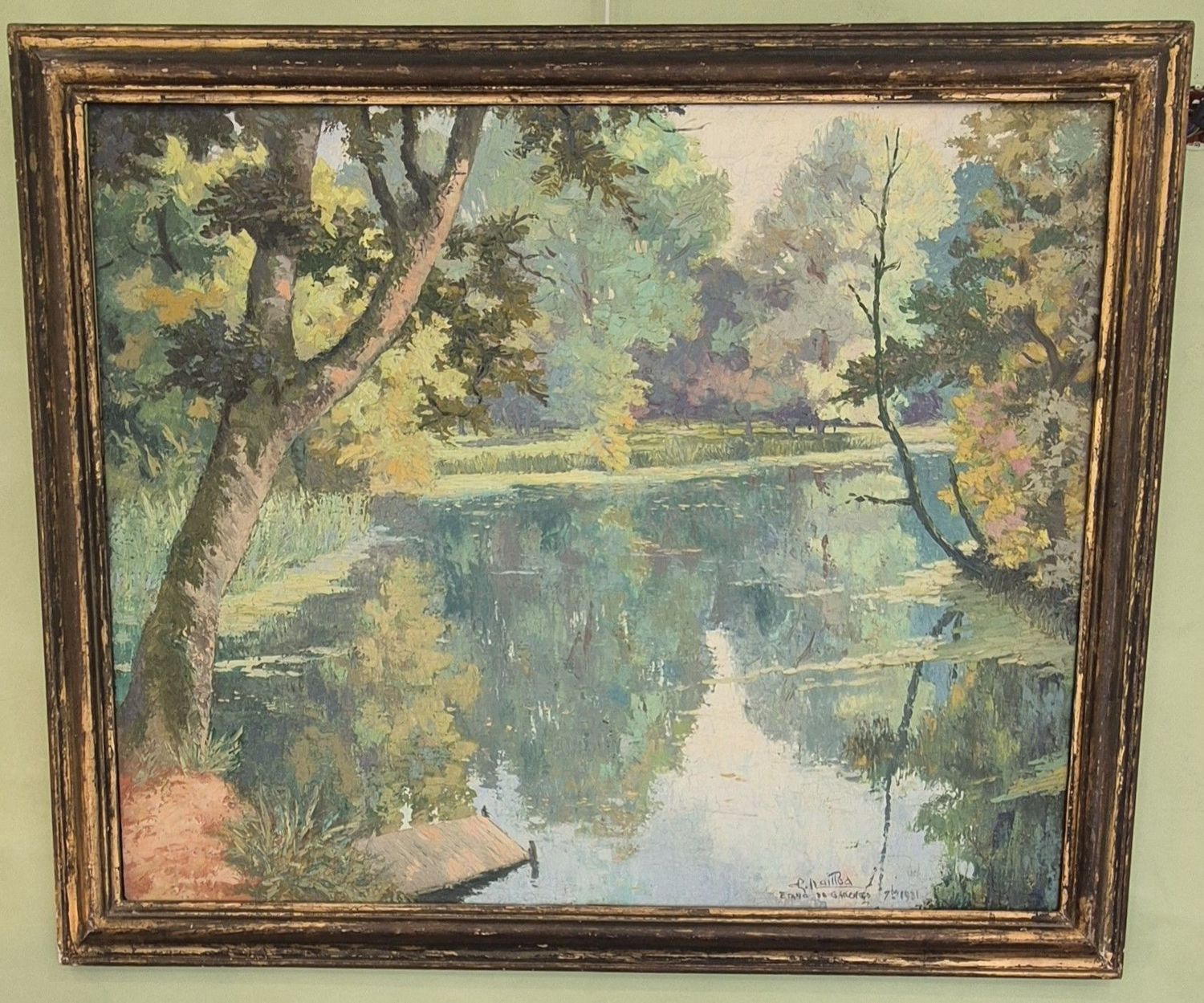 HSP 81X100cm " L'étang de Garches"