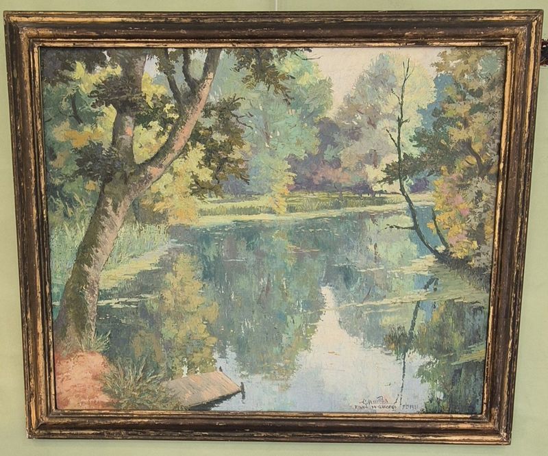 HSP 81X100cm HSP 81X100cm " L'étang de Garches"