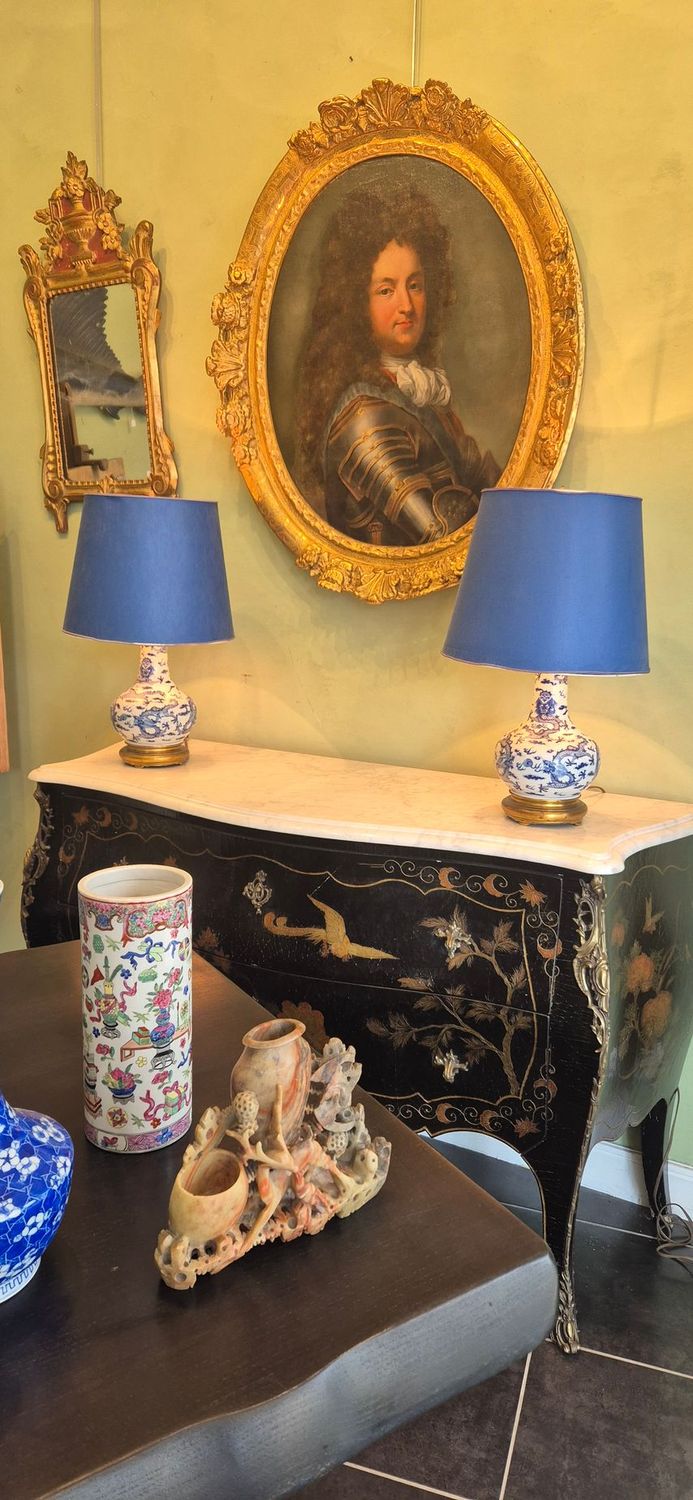 Paire de lampes porcelaine de Chine