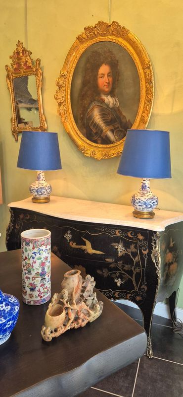 Paire de lampes porcelaine de Chine Paire de lampes porcelaine de Chine