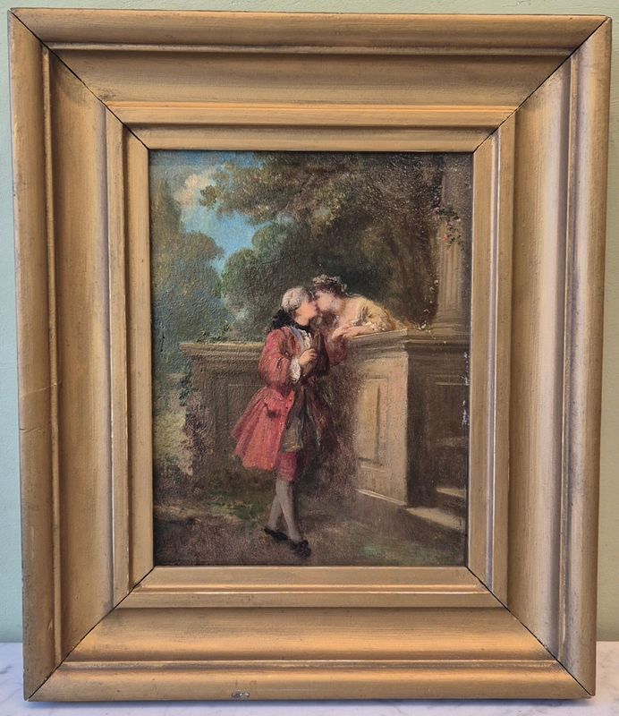 Deux tableaux scènes romantiques