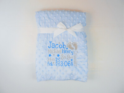 Dimple Baby Blanket - Blue