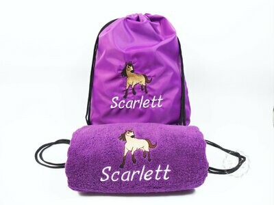 Bag and Towel Set - Purple