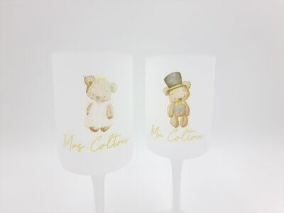 Wine Glass - Wedding Bears
