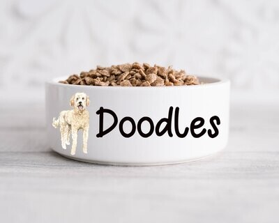 Golden Doodle Dog Bowl