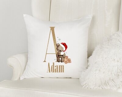 Christmas Bear Alphabet Cushion