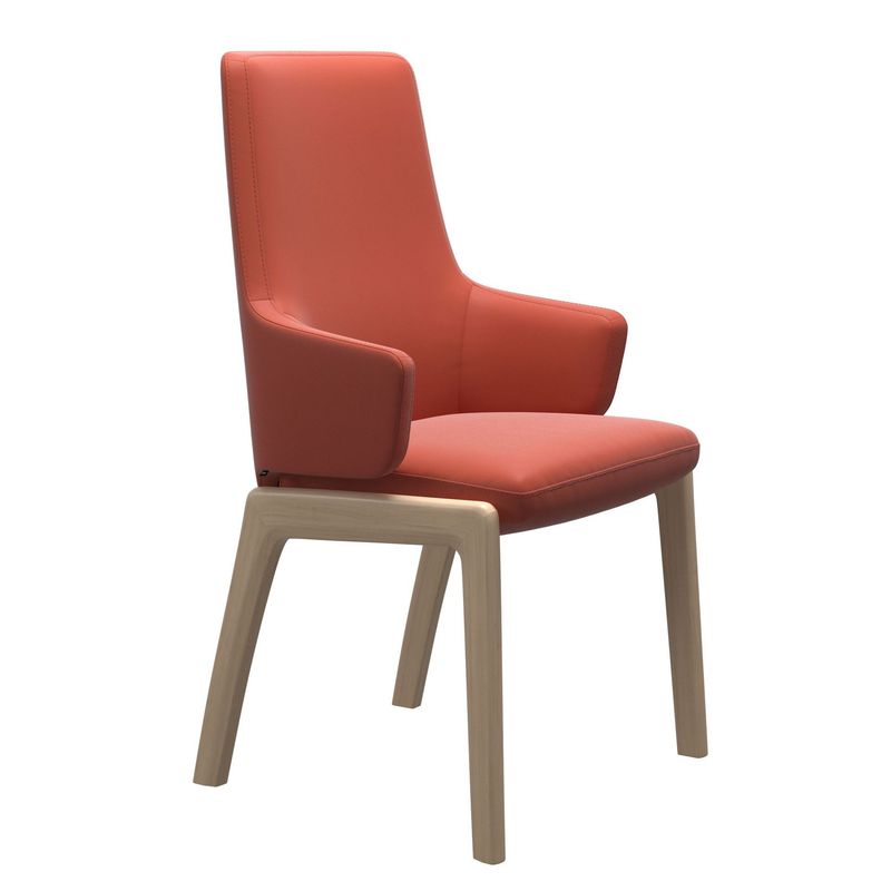 Vanilla Back D100 Leg High Back with Arms Dining Chair by Stressless® Vanilla Back D100 Leg High Back with Arms Dining Chair by Stressless®