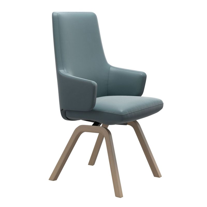 Vanilla Back D200 Leg High Back with Arms Dining Chair by Stressless® Vanilla Back D200 Leg High Back with Arms Dining Chair by Stressless®