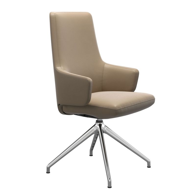 Vanilla Back D350 Leg High Back with Arms Dining Chair by Stressless® Vanilla Back D350 Leg High Back with Arms Dining Chair by Stressless®