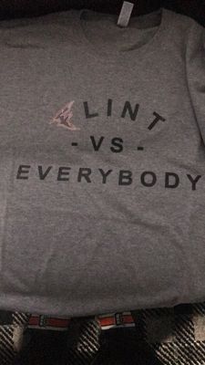 Official “F” Logo Flint Vs Everybody Design T Shirt(Long)