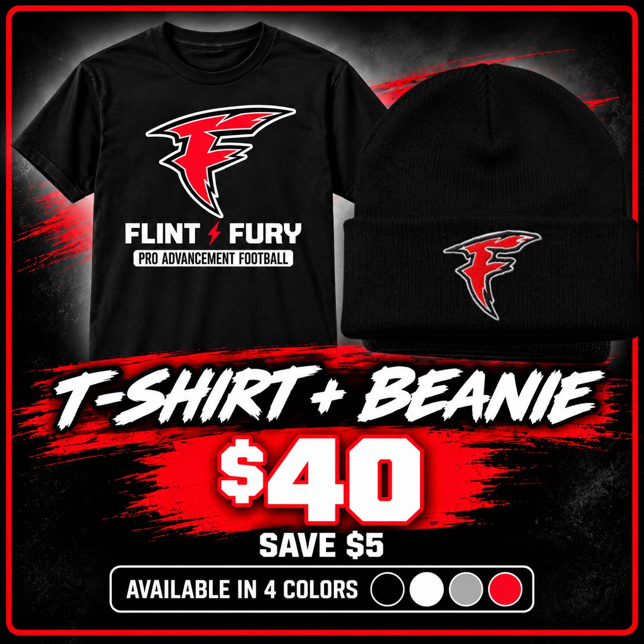 Bricks 26 Fury Official T Shirt &amp; Beanie Bundle