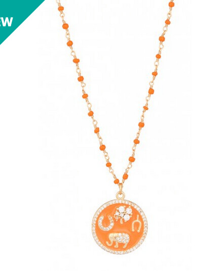 Collier Lucky Trèfle HYPNOCHIC, Couleur: Orange