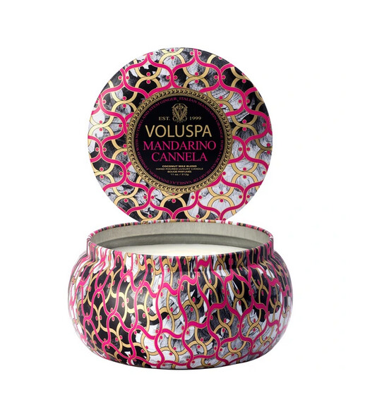 VOLUSPA - Bougie Maison Noir à 2 Mèches - Mandarino Cannela 312g