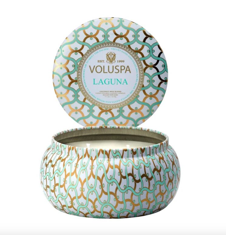 VOLUSPA - Bougie Maison Blanc à 2 Mèches - Laguna 312g