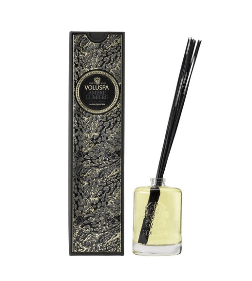 ​VOLUSPA - Diffuseur de parfum Maison noir - Ambre Lumière 177 ml