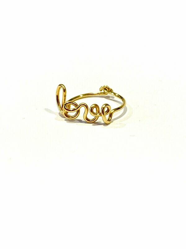 Bague Love en Or 14carats  By H