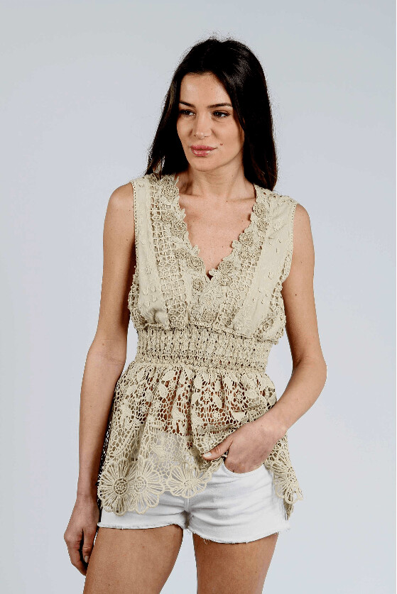 Top Lina Beige Beatnik