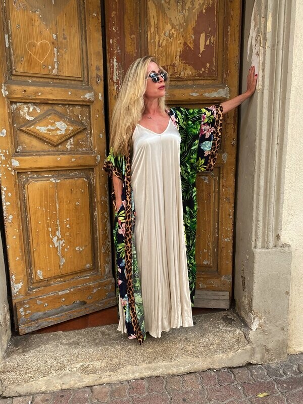 Kimono long Somewhere down de road FLEUR DE PIRATE