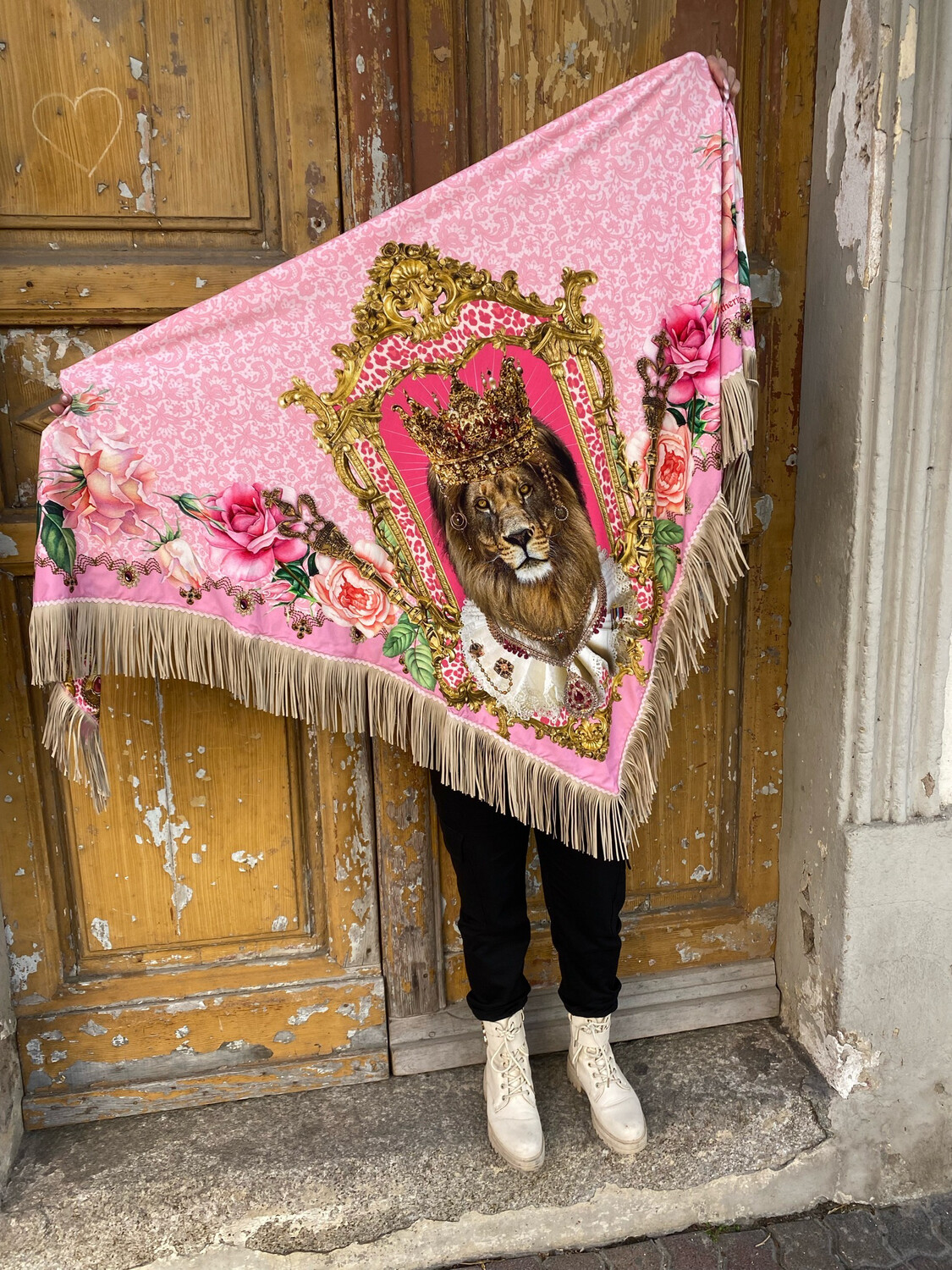 Châle katherina loretta le lion rose