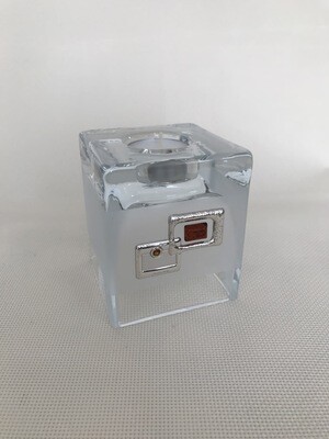 Glass vase and candle holder