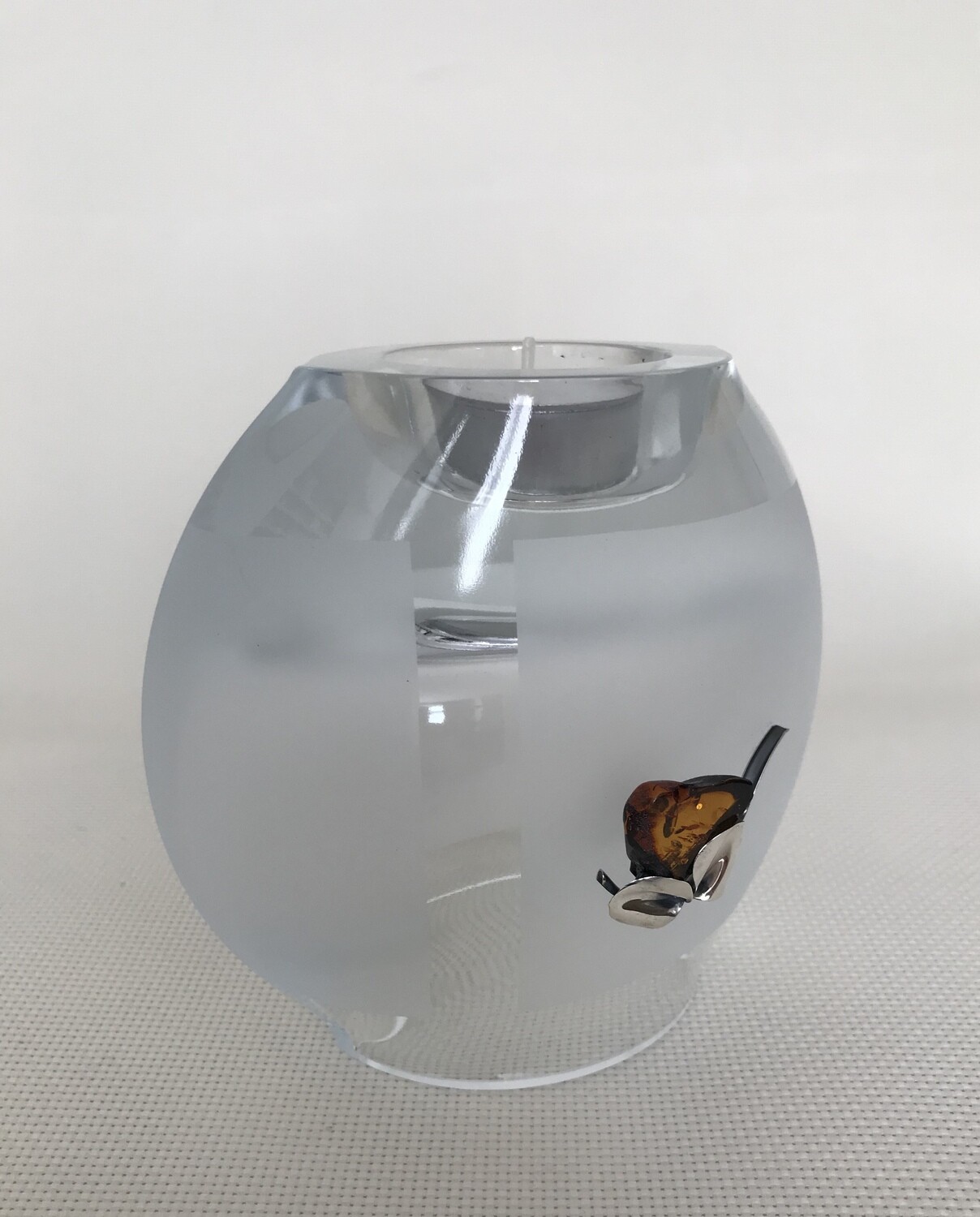Glass vase and candle holder