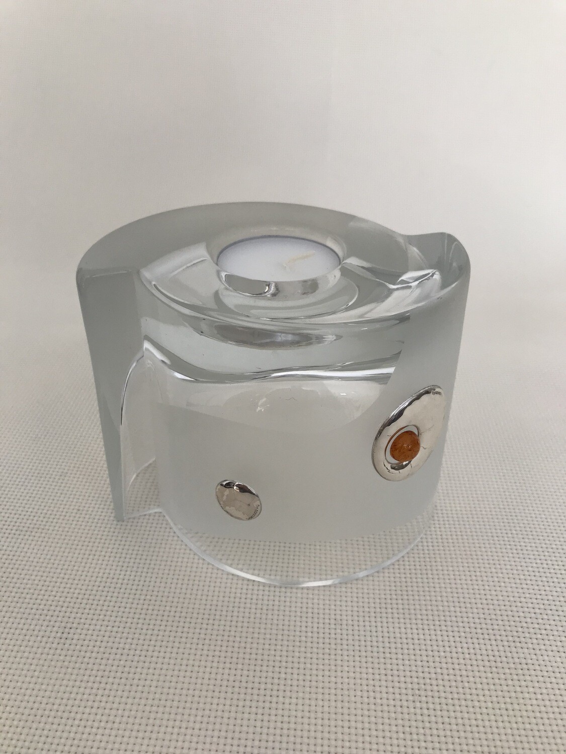 Glass vase and candle holder